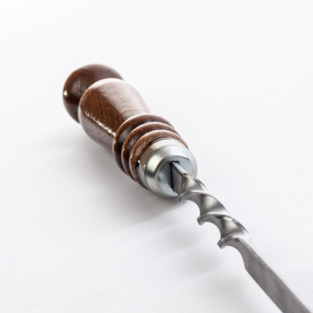 Stainless skewer 670*12*3 mm with wooden handle в Тамбове