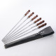 A set of skewers 670*12*3 mm in a black leather case в Тамбове