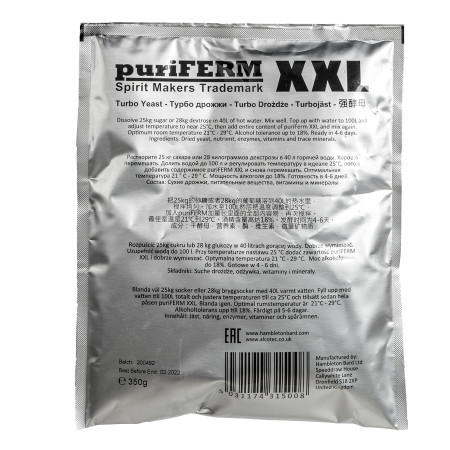 Turbo yeast alcohol "PuriFerm XXL" (350 gr) в Тамбове
